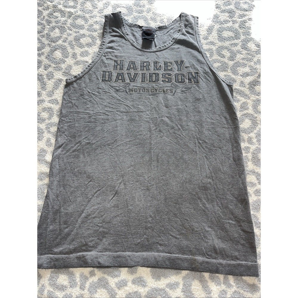 Vintage Harley Davidson Tank Top Men Medium Gray Columbia SC